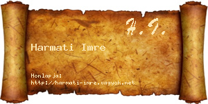 Harmati Imre névjegykártya